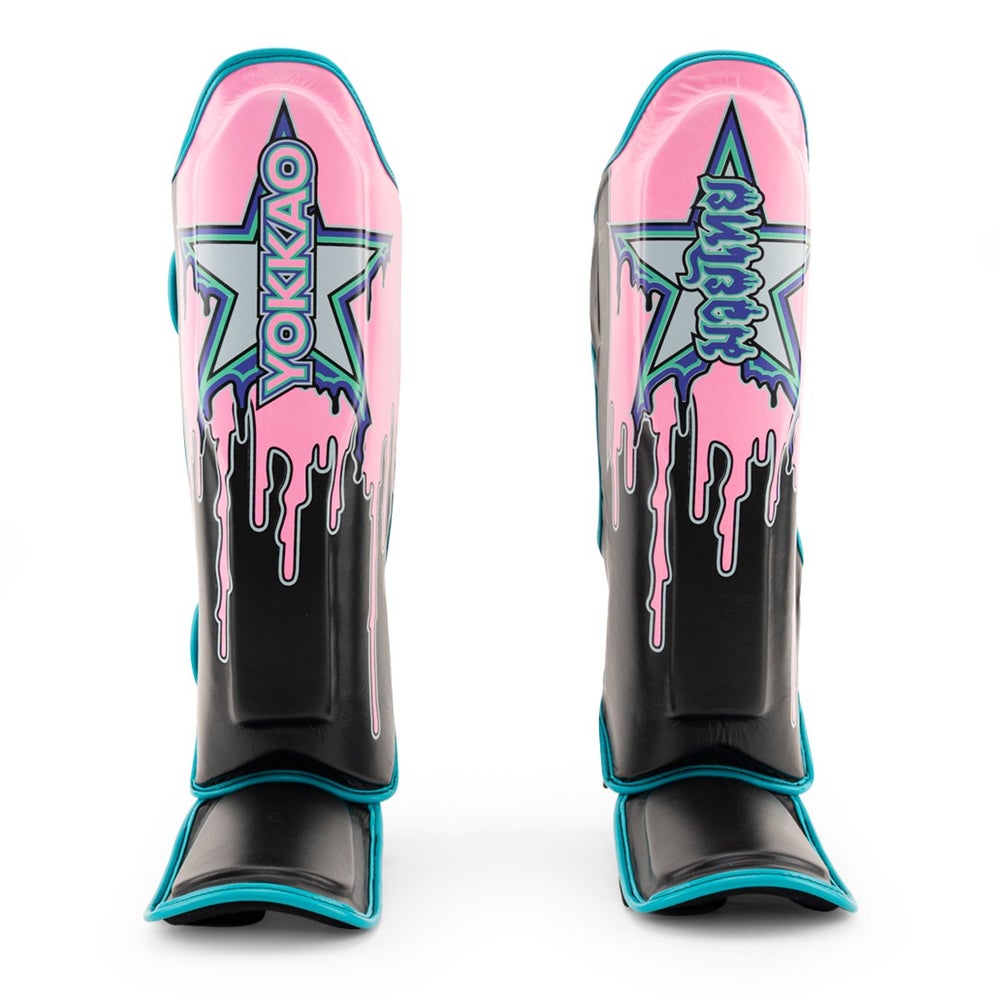 YOKKAO BLEEDING SHIN GUARDS PINK - FIGHT EQUIPT