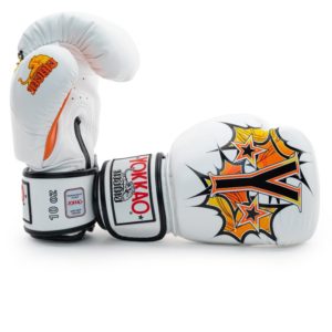 YOKKAO PAD THAI BOXING GLOVES WHITE
