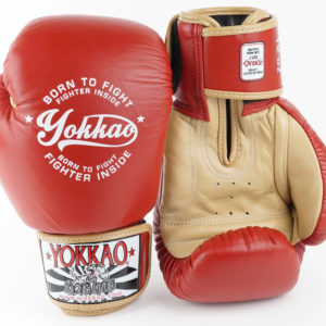 YOKKAO VINTAGE BOXING GLOVES RED